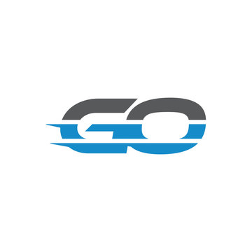 Simple Modern Dynamic Letter Initial Logo go