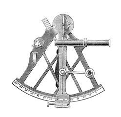 Sextant scientific drawing navigation