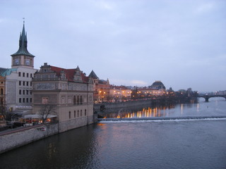 Obraz premium Вечер в Праге. Чехия