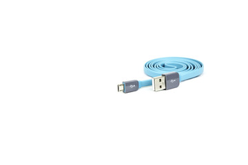 Mini-USB connector cable blue color.