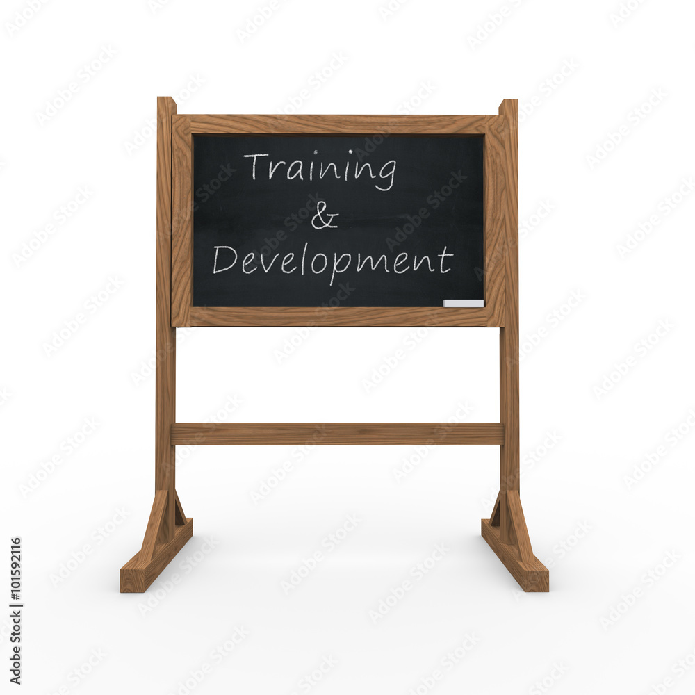 Sticker 3d black chalkboard training and development