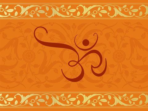 aum syllable, paisley design , Hinduism , India