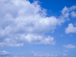Blue sky with clouds, background concept.
