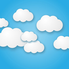 Clouds on a blue background vector