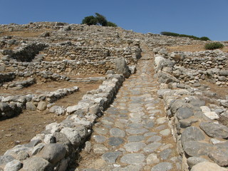 Ruins of Gournia, ancient Minoan city in north-eastern Crete, near Mirabello Gulf