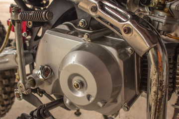 Obraz premium Old motorcycle engine