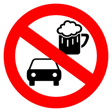 No drink and drive sign