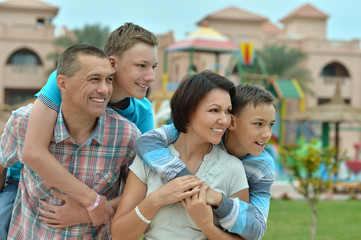 Family having fun at vacation