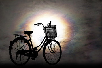 Naklejka na ściany i meble silhouette of bicycle