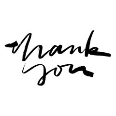 Inscription for a card. Calligraphy. Hand lettering. Modern. Thank you.