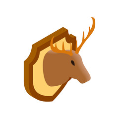 Deer head isometric 3d icon