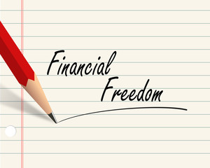 Pencil paper - financial freedom