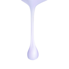Falling drop isolated on white background