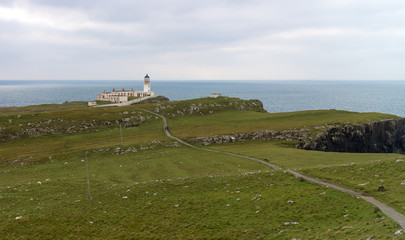 Fototapeta na wymiar Lighthouse is Scotland, United Kingdom