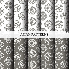 Asian pattern set , background of Asian style