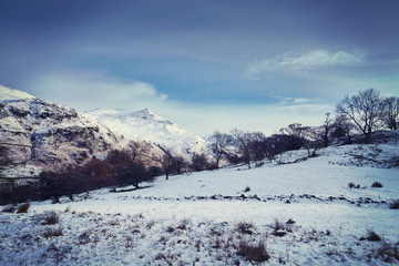 Lake District Mountains in Winter.
