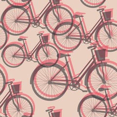 Fototapeta na wymiar Bicycles seamless background