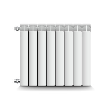 Heating radiator isolated on white vector