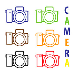 Set colored camera
Cameras in different colors beautiful minimalistic set
