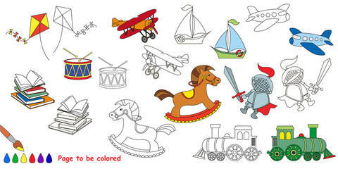 Boy toy. Big coloring book. © mikhaylova_anna