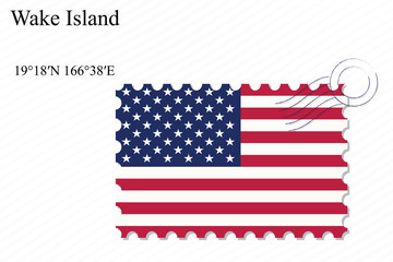 wake island stamp design