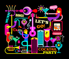 Obraz na płótnie Canvas Cocktail Party Illustration