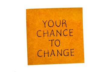 Your chance to change written on remember note