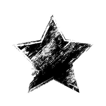 grunge old black star texture, symbol background,   illustration design element icon
