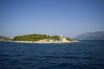 Fototapeta na wymiar Lighthouse in Sucuraj, Hvar island