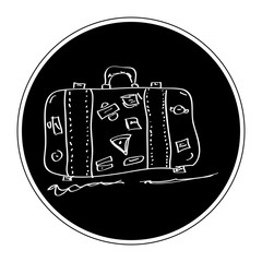 Simple doodle of a suitcase