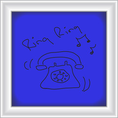 Simple doodle of a telephone