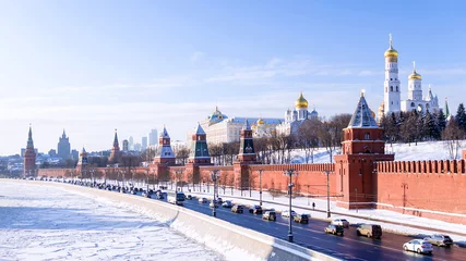 Wall murals Moscow Moscow Kremlin winter view, Russia