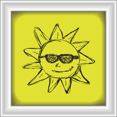 Simple doodle of a sun