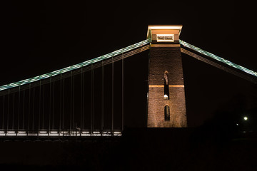 Clifton Suspension Bridge, north east tower. The Clifton tower of the famous bridge over Avon Gorge in Bristol
