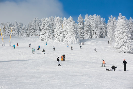 ski resort of Uludag Mountain. Turkey
