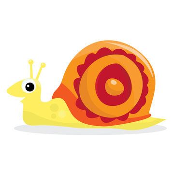Bright colorful snail