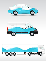 Naklejka premium Template vehicle for advertising, branding or corporate identity.
