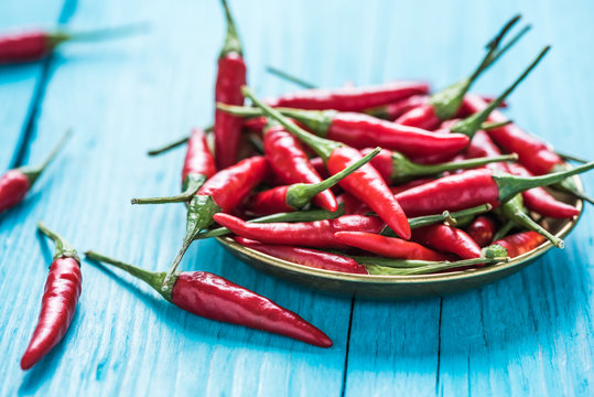 Hot and spice red pepers chili