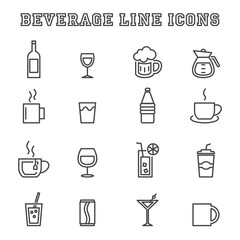 beverage line icons