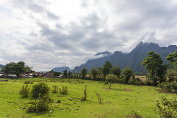 Vang Vieng is a tourism-oriented town in Laos