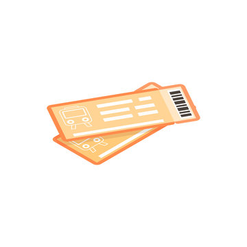 Train Tickets Isometric 3d Icon