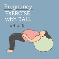 A Beautiful Young Lady doing her Daily Pregnancy Exercise with a Sweet Fitness Ball