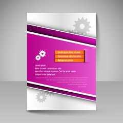 Naklejka na ściany i meble Editable vector template of flyer for business brochure magazine