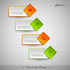 Business stickers on the gray background for infographics webdes