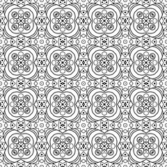 Vector Seamless Vintage Black and White Lace Pattern