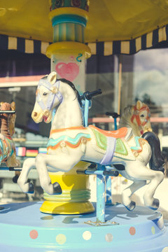Horse carousel carnival Merry Go Round