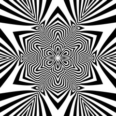 Abstract Striped Background. Black and White Vector Illustration.