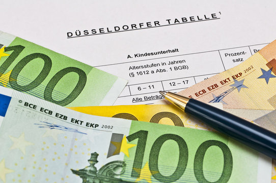 Düsseldorfer Tabelle und Unterhaltskosten