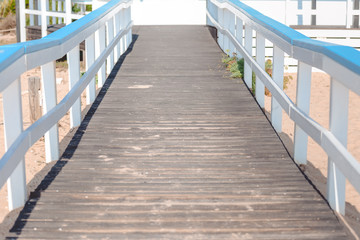 Bridge or boardwalk on beach