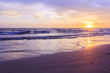 Beautiful sunset over the sea